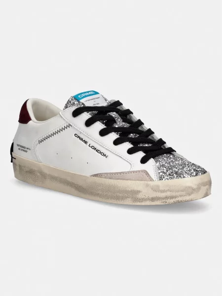 Crime London DISTRESSED sneakers pentru femei alb