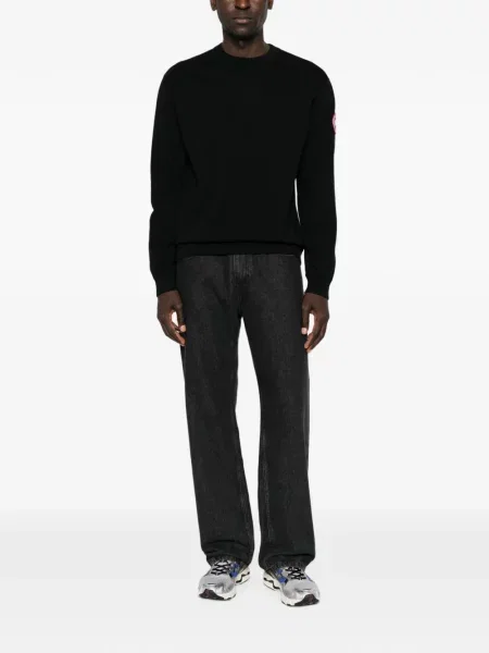 Pulover Canada Goose cu autograf negru