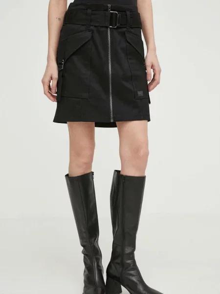 Пола G-Star Raw къса със стандартна кройка черно