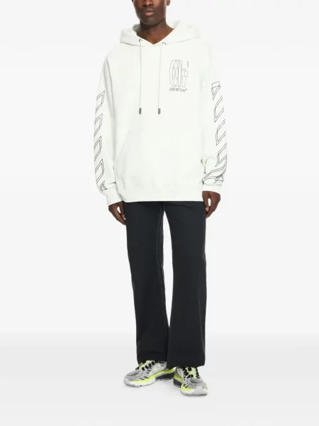Pantaloni Off-white alb