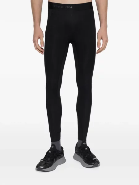 Sală de gimnastică lung sutien Adidas din piele negru