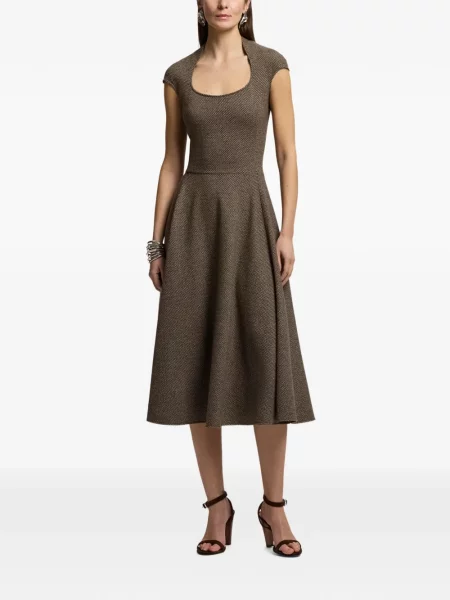 Scurt rochie midi Ralph Lauren Collection maro
