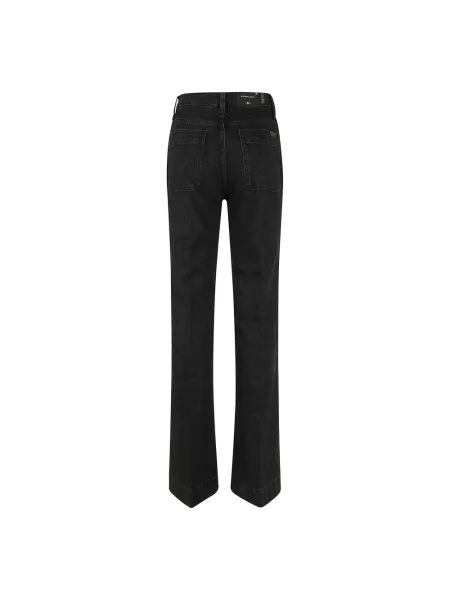Jeansy 7 For All Mankind z naszywanymi kieszeniami czarne