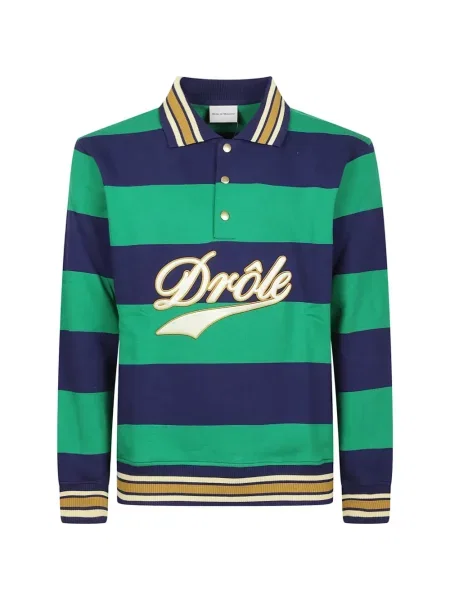 Tricou polo Drole De Monsieur cu autograf verde
