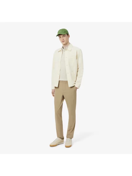 Lacoste Miejskie Spodnie Z Elastycznej Tkaniny Slim Fit beżowy