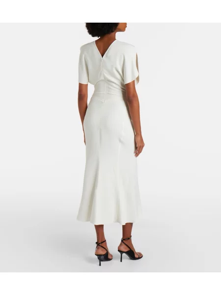 Rochie midi Victoria Beckham alb