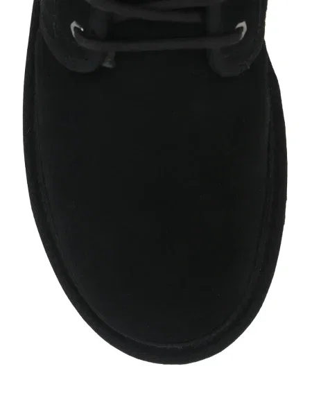 Botine Ugg cu șireturi din piele de căprioară negru