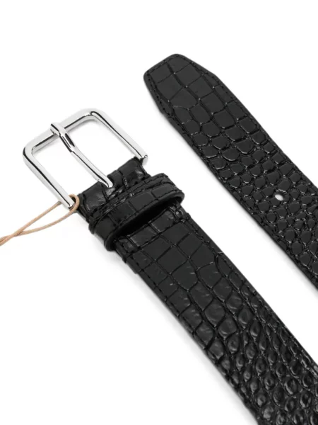 Cu centură curea The Frankie Shop din piele negru
