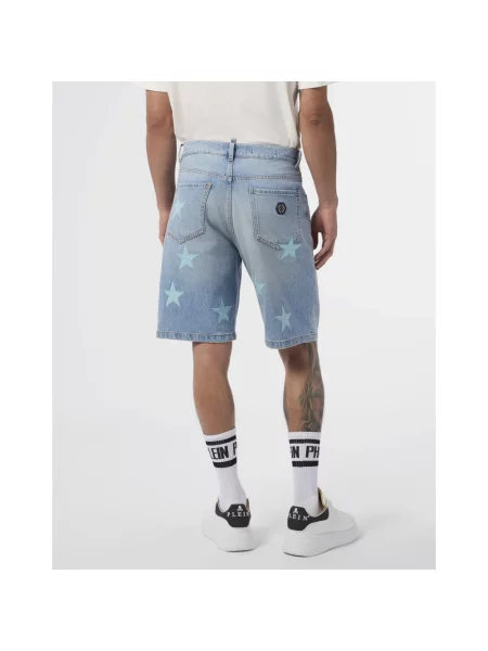 Szorty jeansowe Philipp Plein niebieskie