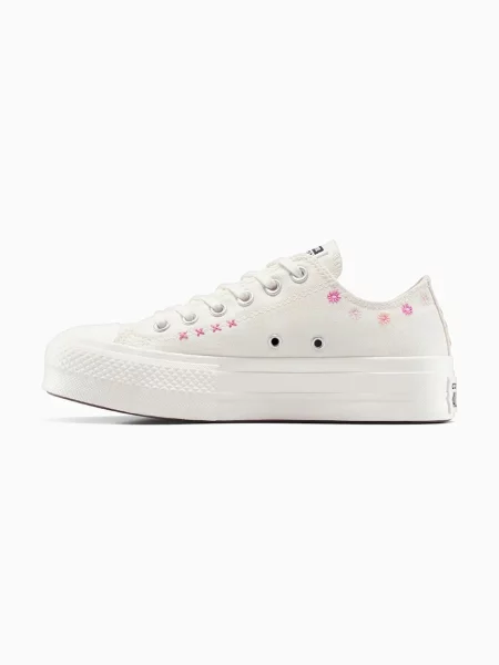 Sneakers Converse Chuck Taylor All Star Lift Floral Embroidery Low Top Egret/ Sugar Berry/ Cactus Bud EUR 37 białe