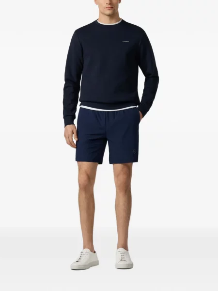 Hanorac crewneck Hackett London cu imagine cu decolteu rotund albastru
