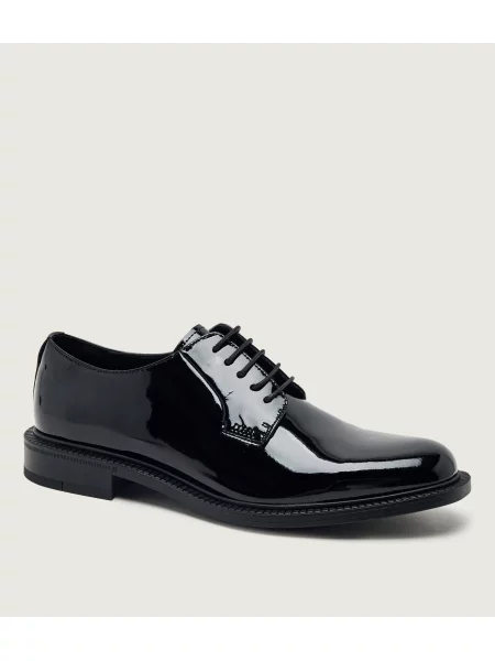 HUGO De piele pantofi derby Lysander_pt negru