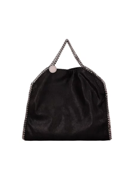 Duża mały torebka na łańcuszku Stella Mccartney z granatem czarna