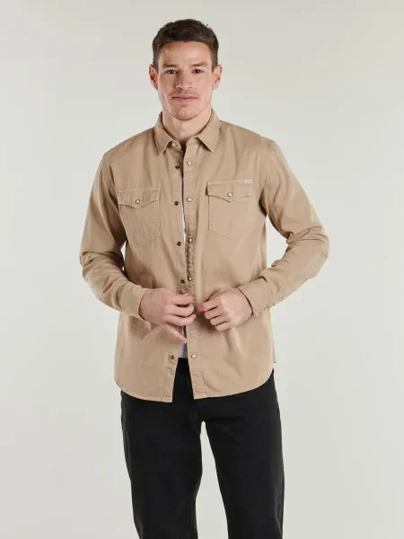 Košeľa Jack & Jones béžová