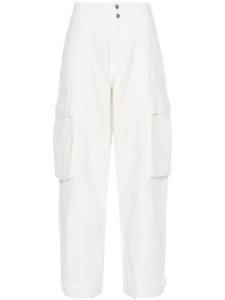 Szerokie spodnie cargo Frame białe