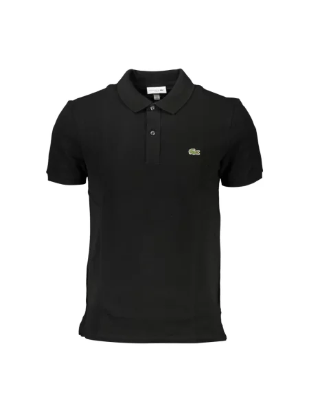 Koszulka polo o kroju slim fit z czystej bawełny Lacoste czarna