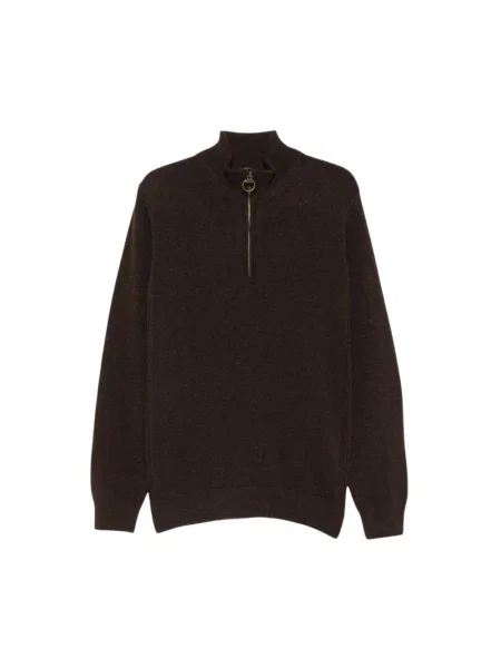 Sweter Barbour wełniany brązowy