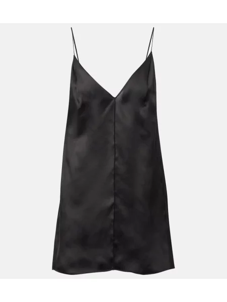 Top Khaite de mătase negru