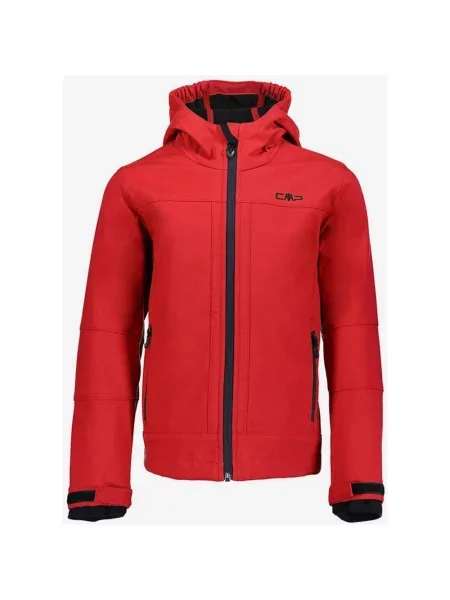 Kurtka chłopięca CMP Fix Hood Softshell 4 czerwona
