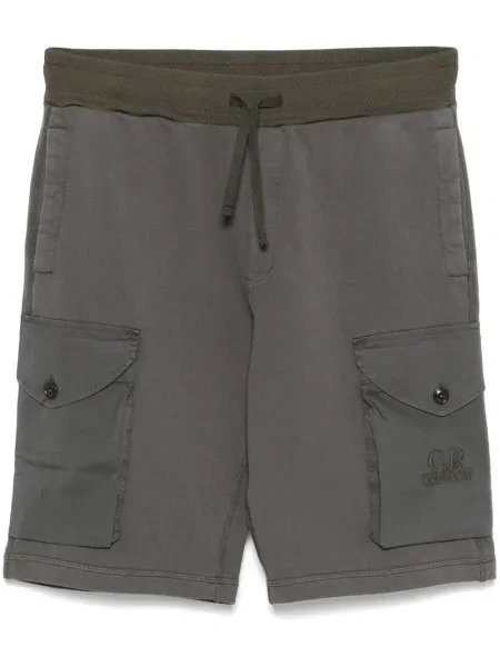Fleecové šortky cargo C.p. Company šedé