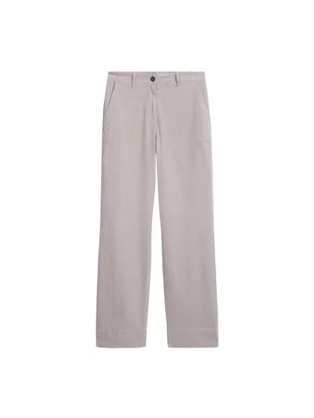 Spodnie sztruksowe o kroju straight fit z bawełnianej mieszanki Model LANDE WIDE' Marc O'polo beżowe