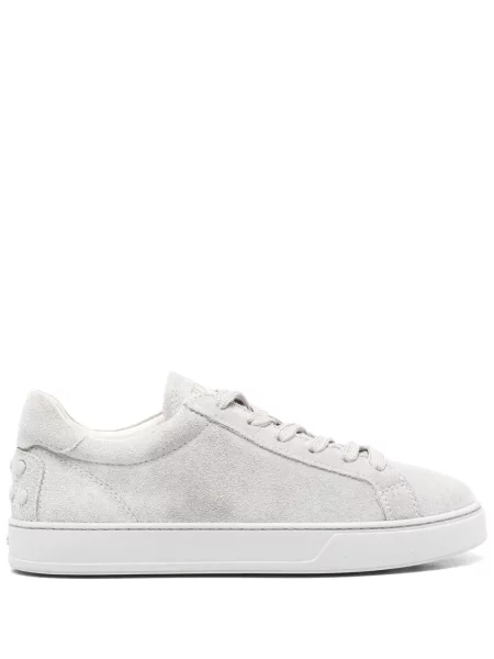 Sneakerși Tod's din piele de căprioară gri