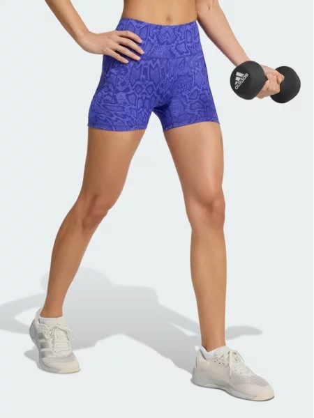 Adidas Pantaloni scurți ciclism Optimé Snake Short Leggings violet