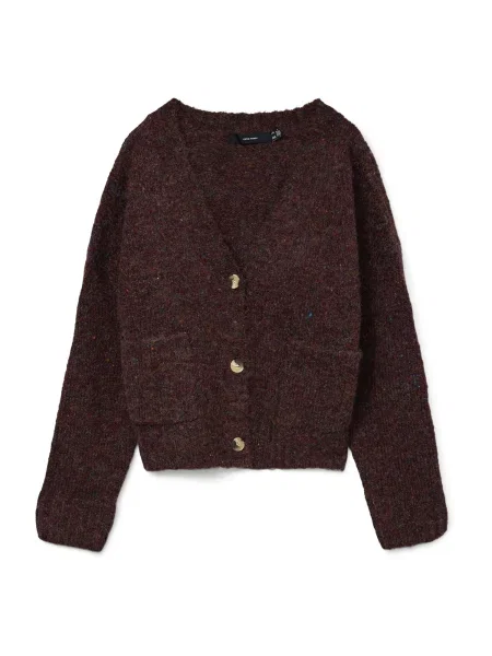 VERO MODA Geacă tricotată VMINGRID vin roșu