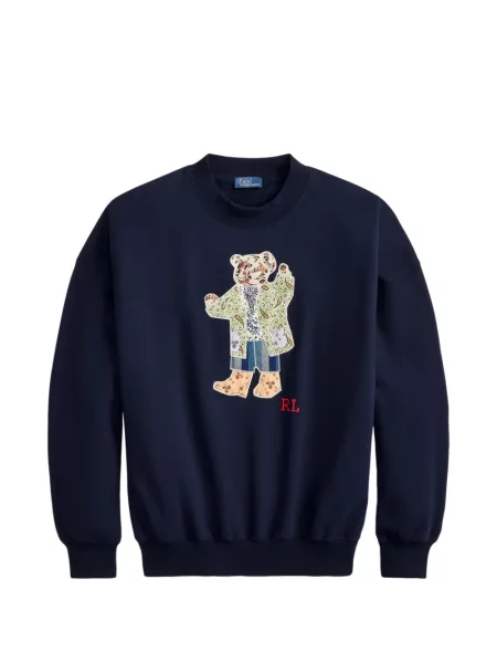 Cravată Polo Ralph Lauren de catifea cord de drumeție albastru