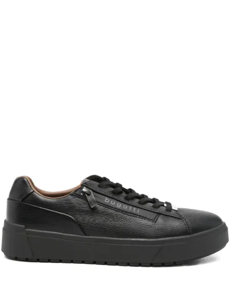 Sneakerși Bugatti cu șireturi din dantelă negru