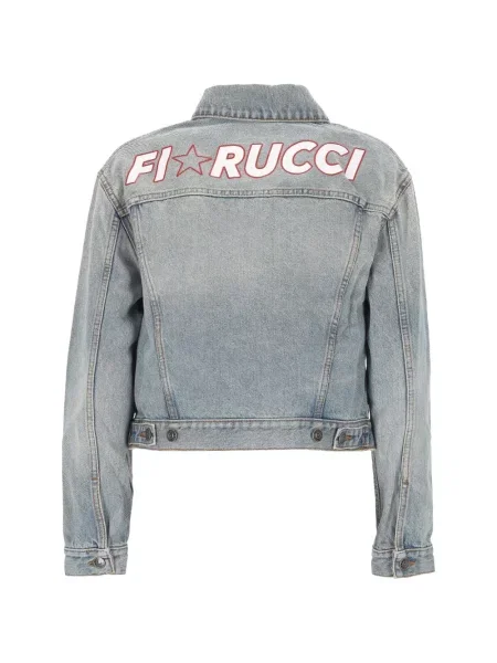 Geacă de blugi Fiorucci cu autograf albastru