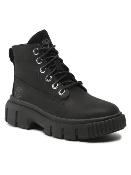 Kožne čizmice Timberland crna