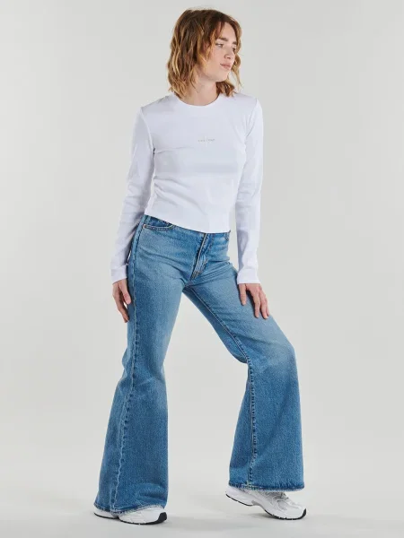 Gyerek denim ruha Calvin Klein Jeans fehér