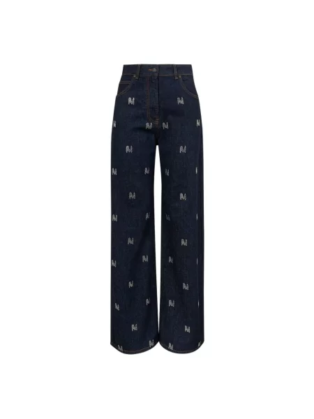 Szerokie jeansy Msgm niebieskie