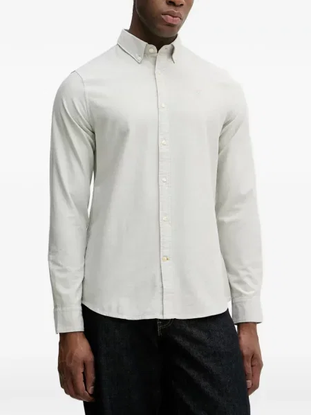 Lung cămașă Barbour din țesătură twill verde