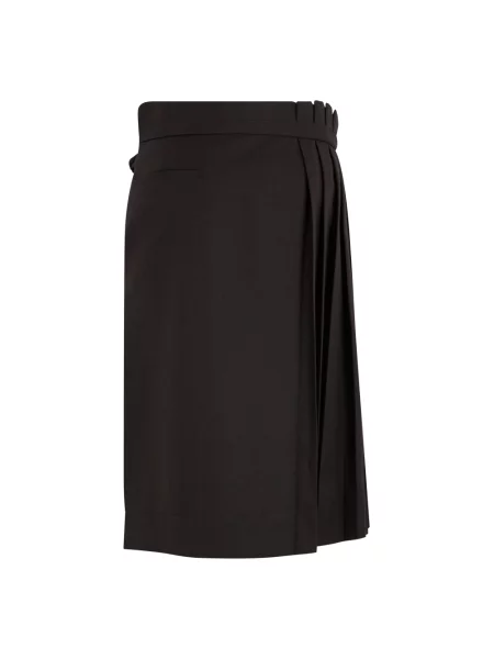 Spódnica Dries Van Noten wełniana brązowa