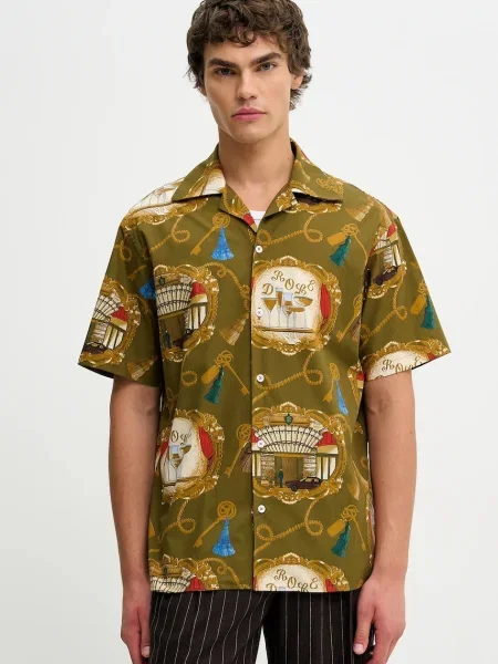 Košeľa Drôle de Monsieur La Chemise Grand HUtel zelená