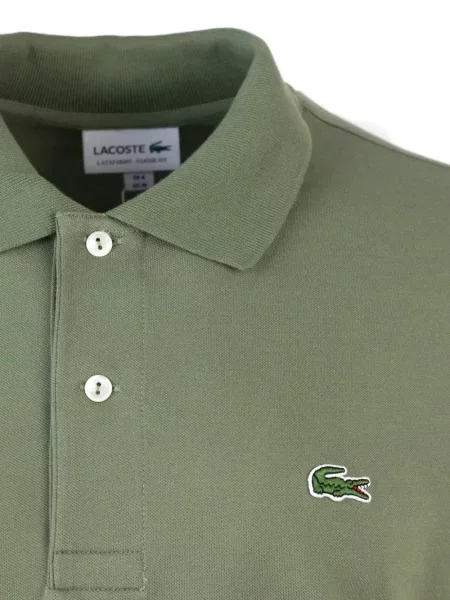 Tricou polo Lacoste cu autograf verde