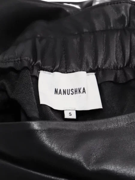 Fustă din piele Nanushka negru