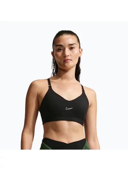 Спортен сутиен Nike Indy Padded Gloss black черно