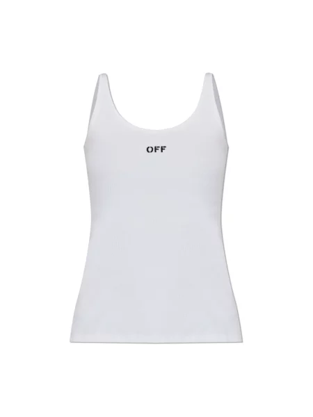 Podkoszulka Off-white ze stretchu w paski biała