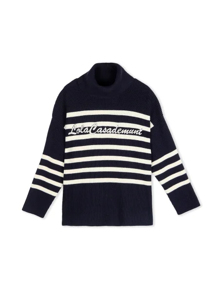 Lola Casademunt Pulover crem / bleumarin
