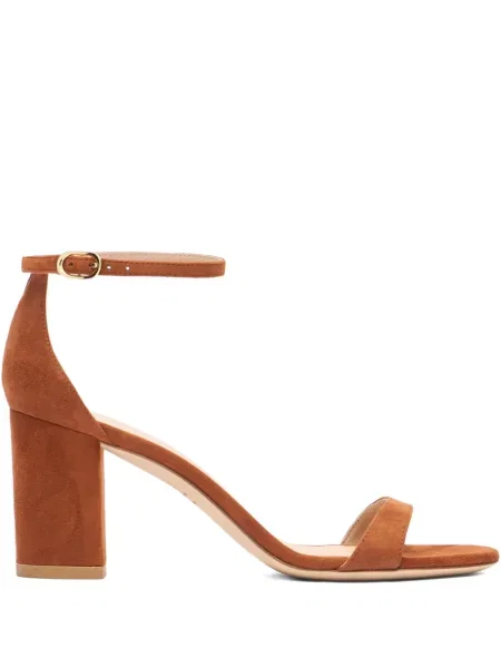 Sandale Stuart Weitzman din piele de căprioară maro