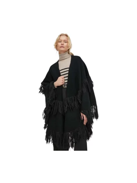 Ponczo By Malene Birger czarne