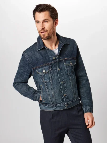 Polo Ralph Lauren Prechodná bunda modrá denim