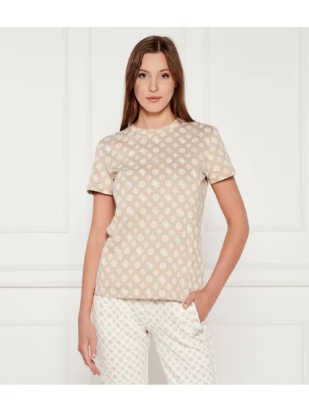 Guess Póló Regular Fit bézs