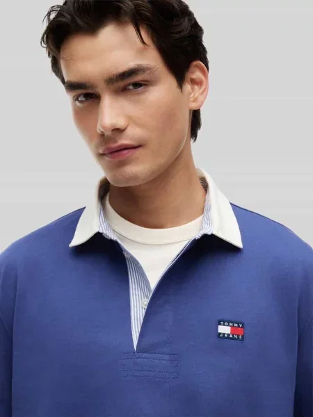 Koszulka rugby o kroju regular fit z czystej bawełny Tommy Jeans