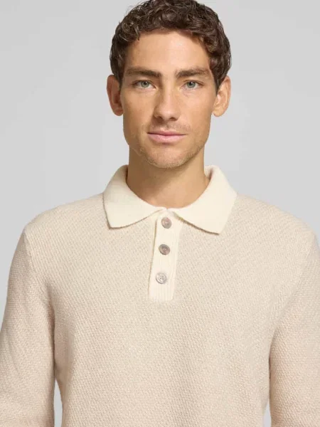 Sweter z mieszanki wełny z dodatkiem model Joop! Collection biały