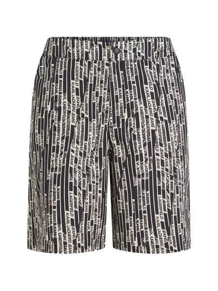 Džínové šortky Karl Lagerfeld Jeans s potiskem černé