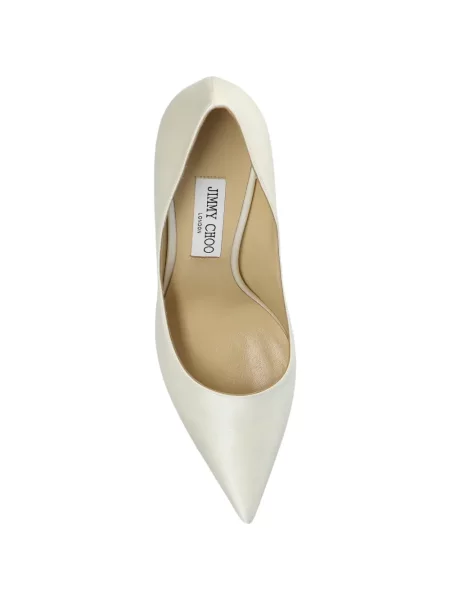 Pantofi cu toc Jimmy Choo din satin alb